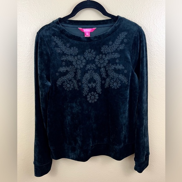NWT Lilly Pulitzer Rami Velour Sweatshirt 🖤 - Picture 4 of 6